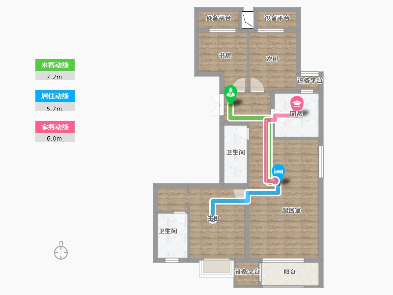 黑龙江省-哈尔滨市-中盟首府-93.18-户型库-动静线