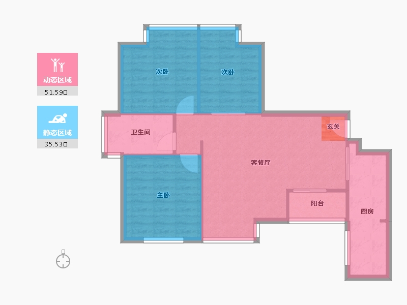 陕西省-西安市-华城万象-79.15-户型库-动静分区