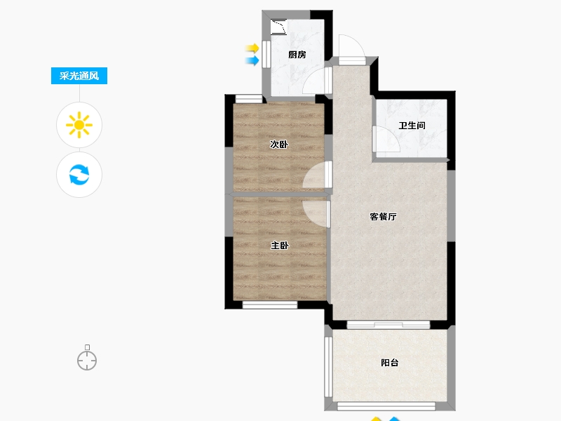 青海省-海南藏族自治州-碧桂园海逸半岛-51.36-户型库-采光通风