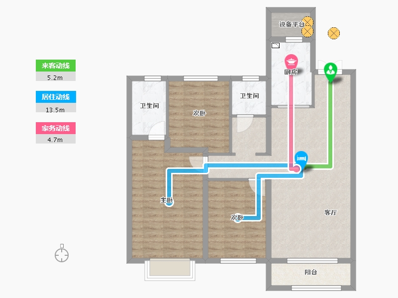 黑龙江省-哈尔滨市-汇龙・拾光里-92.94-户型库-动静线