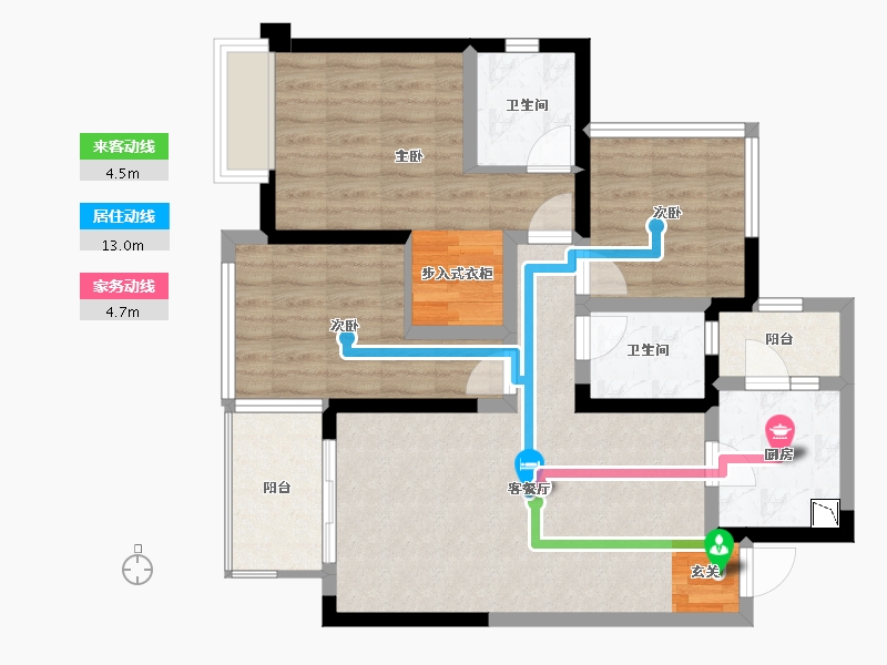 四川省-成都市-百悦国际社区相寓-81.65-户型库-动静线