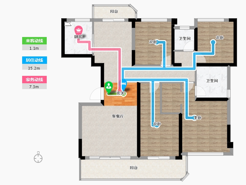 四川省-成都市-德商御�Z天骄-127.58-户型库-动静线