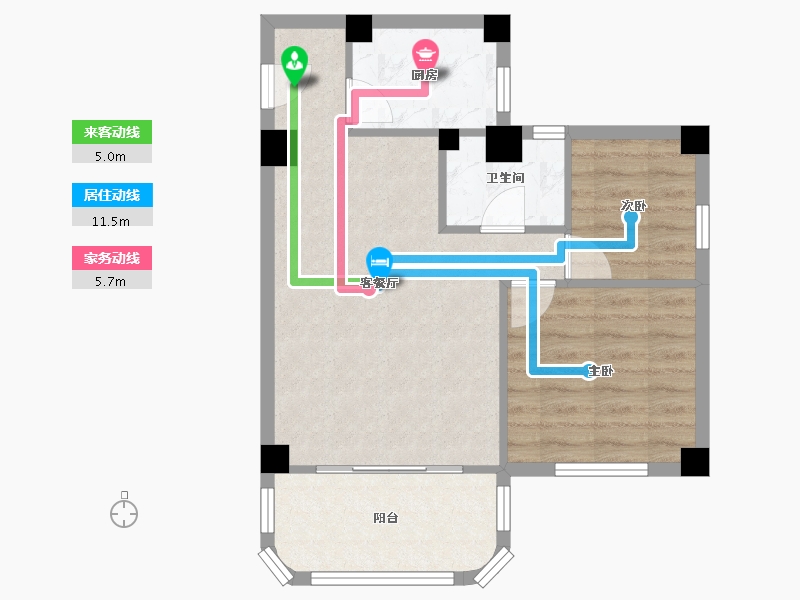 广东省-广州市-广信金兰花园-56.30-户型库-动静线