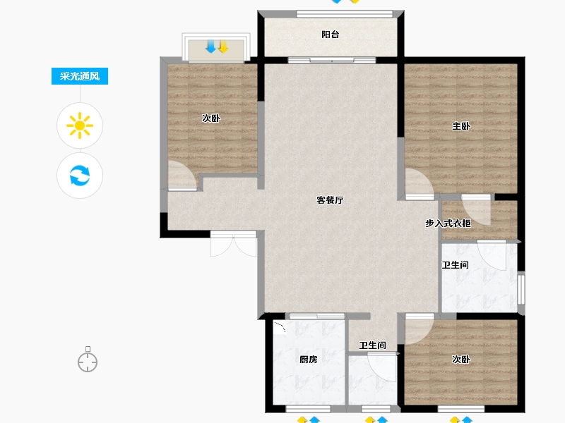 山东省-德州市-良知苑-130.01-户型库-采光通风