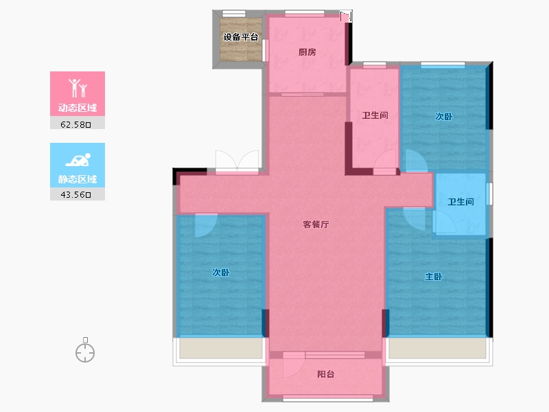 辽宁省-锦州市-碧桂园-98.16-户型库-动静分区