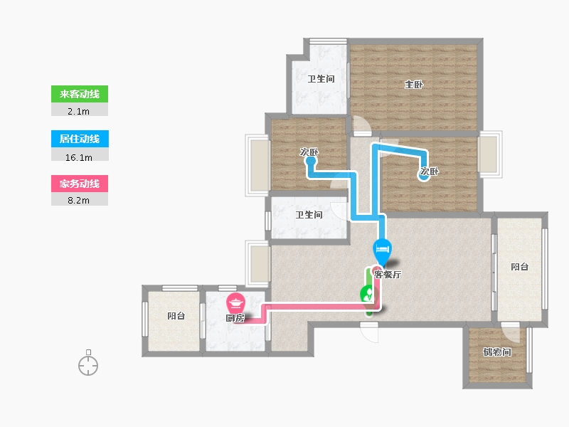 江西省-南昌市-国贸天峯-130.00-户型库-动静线