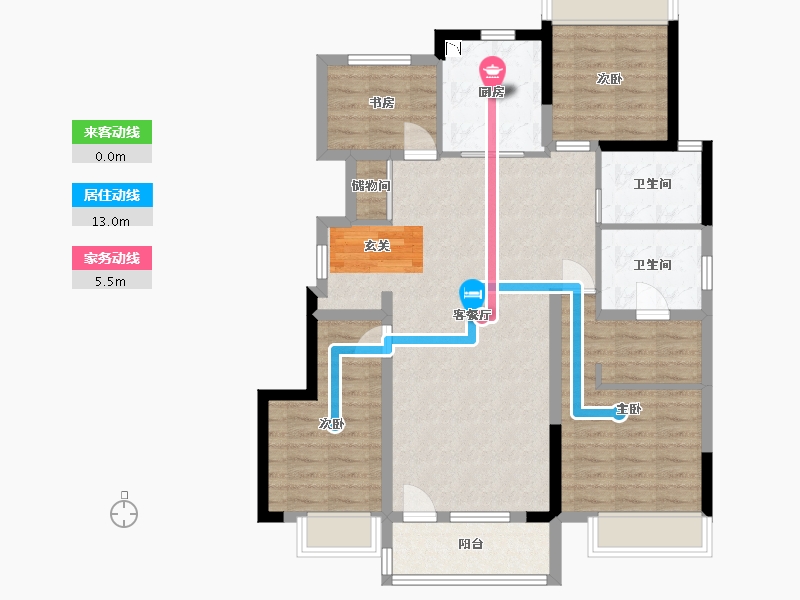 吉林省-长春市-华润置地长安里-99.09-户型库-动静线