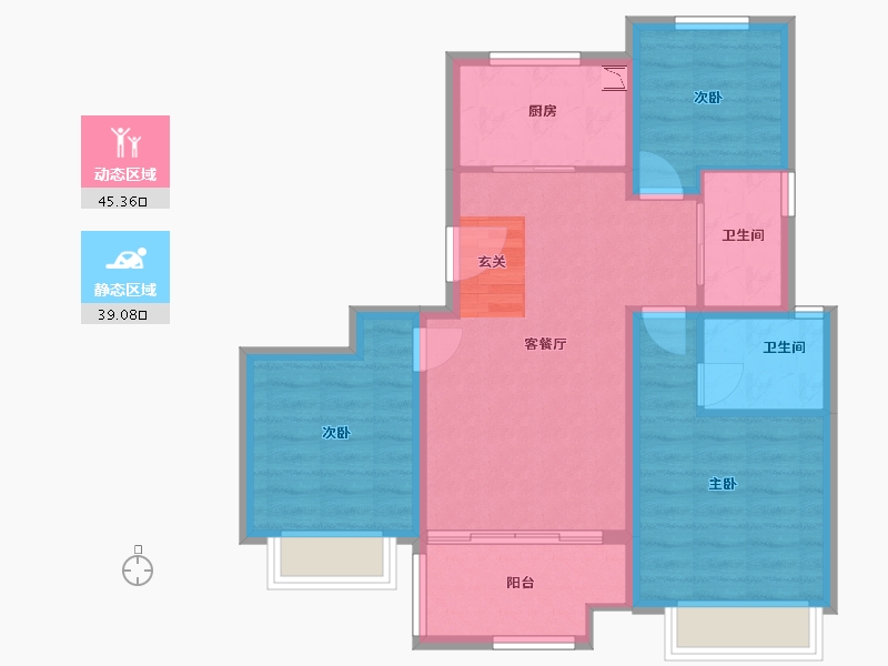 江苏省-盐城市-慧学名苑-75.24-户型库-动静分区