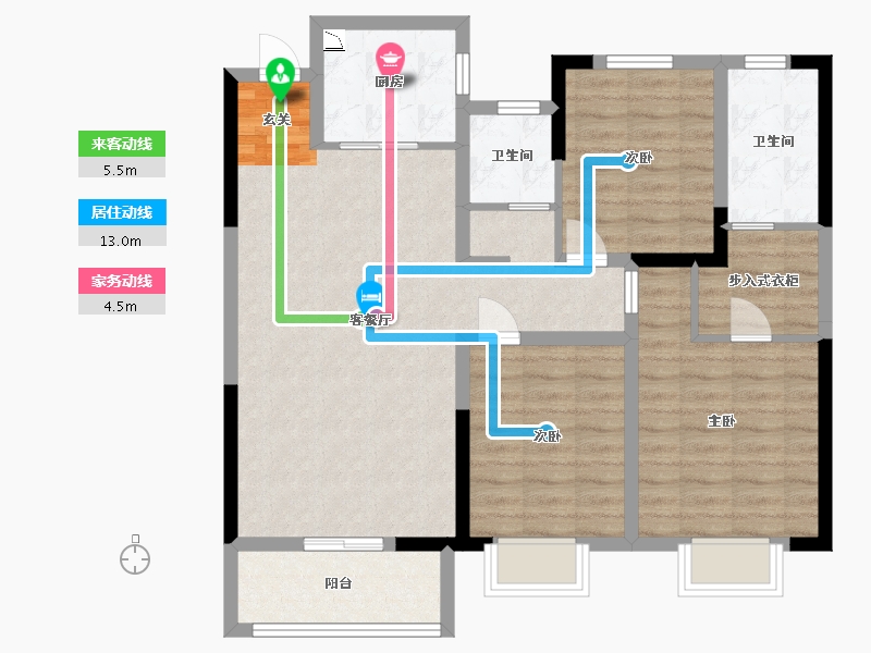 河南省-洛阳市-华耀城佳兆业水岸新都-91.85-户型库-动静线