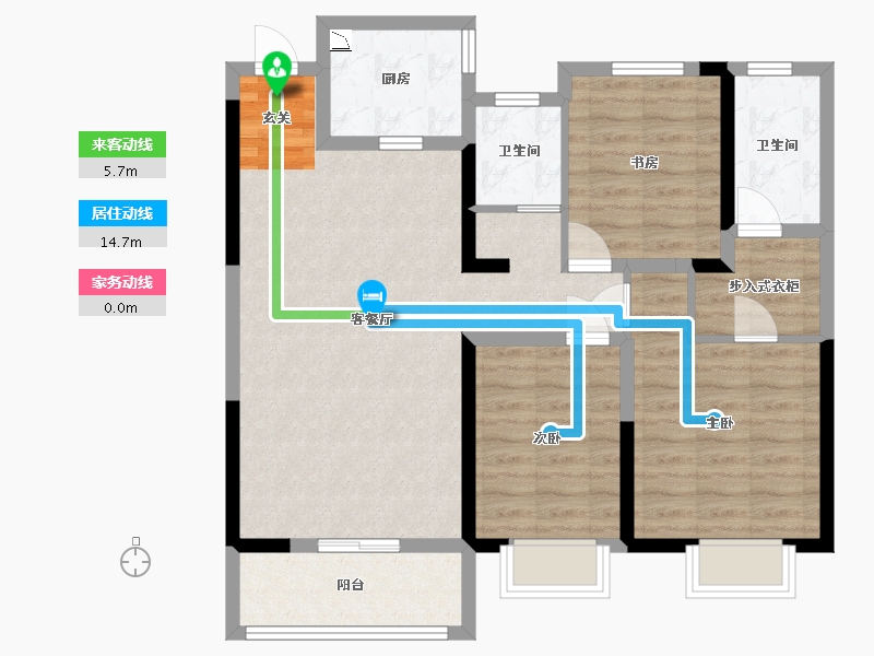 河南省-洛阳市-华耀城佳兆业水岸新都-90.00-户型库-动静线