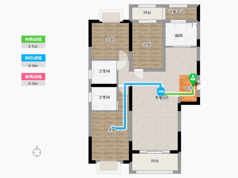 湖南省-长沙市-梦想新天地-98.24-户型库-动静线