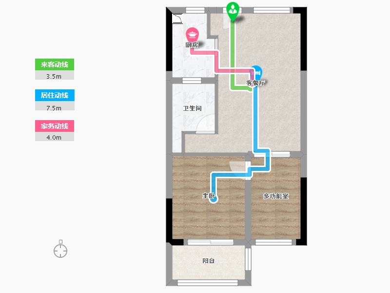 青海省-海南藏族自治州-鸿嘉金龙湾-53.25-户型库-动静线