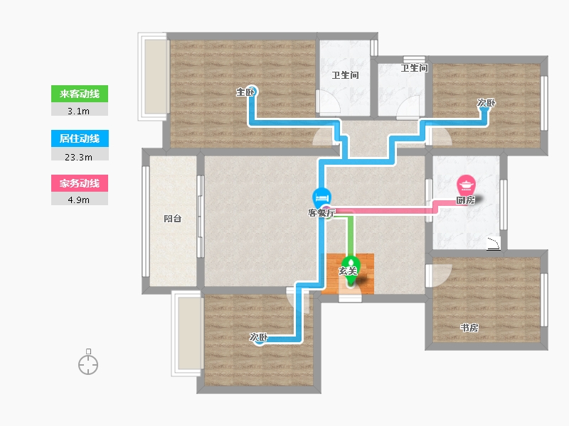 安徽省-滁州市-铂金府-110.00-户型库-动静线