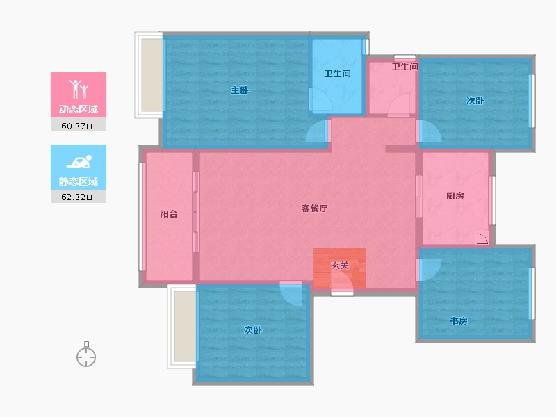 安徽省-滁州市-铂金府-110.00-户型库-动静分区