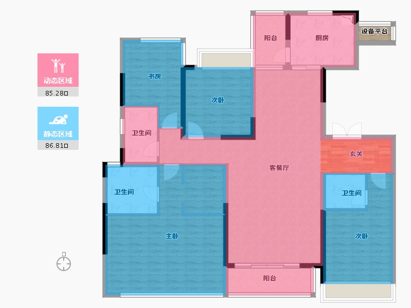 四川省-成都市-香璟台东苑-156.46-户型库-动静分区