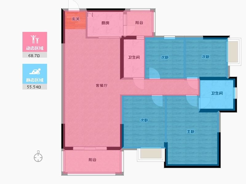 广东省-佛山市-欧浦花城-112.00-户型库-动静分区