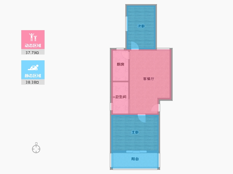 北京-北京市-西马庄园-68.36-户型库-动静分区