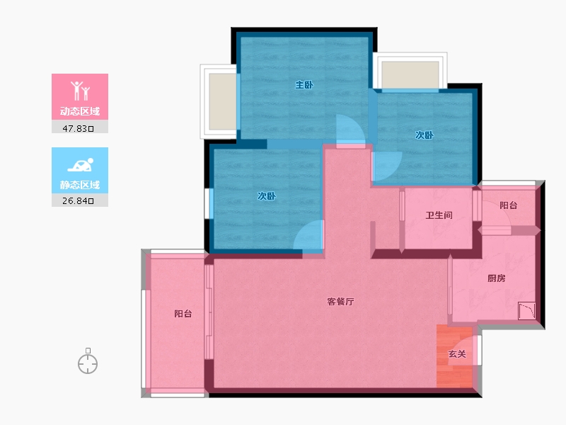 云南省-昆明市-上悦天地-65.86-户型库-动静分区