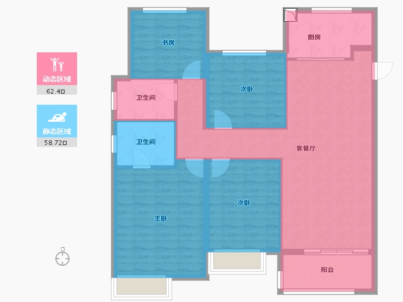 江苏省-连云港市-金辉优步花园-110.00-户型库-动静分区