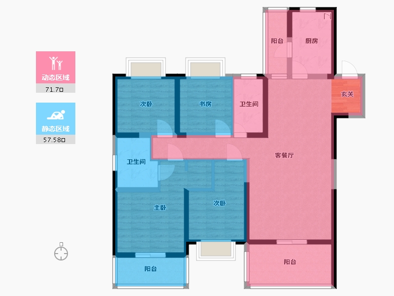 云南省-昆明市-复地��O-114.00-户型库-动静分区