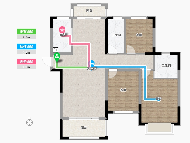 安徽省-合肥市-龙门悦府-97.98-户型库-动静线