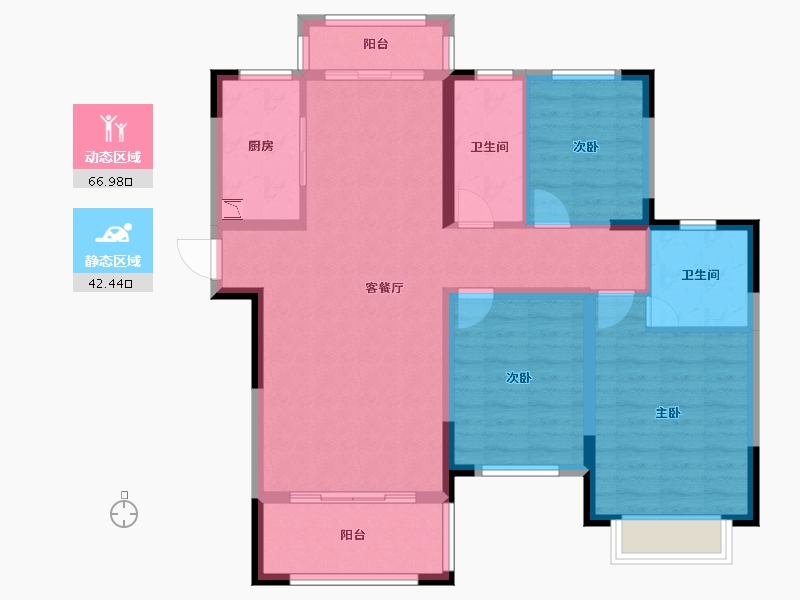 安徽省-合肥市-龙门悦府-97.98-户型库-动静分区