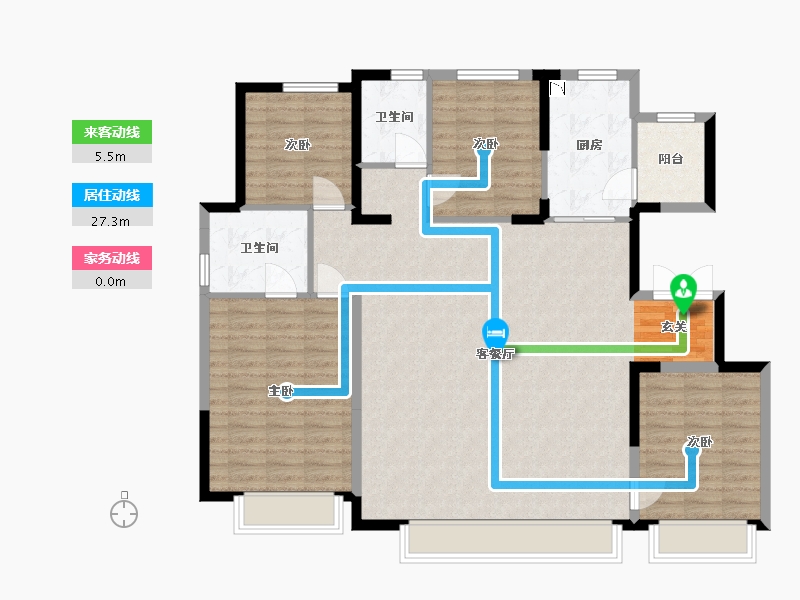 天津-天津市-绿城春熙云峰-128.00-户型库-动静线