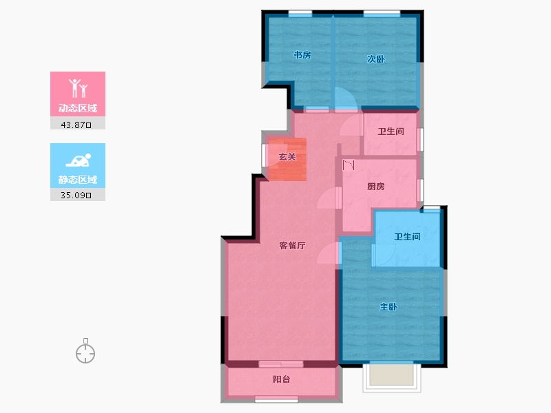 天津-天津市-联发锦里-69.72-户型库-动静分区