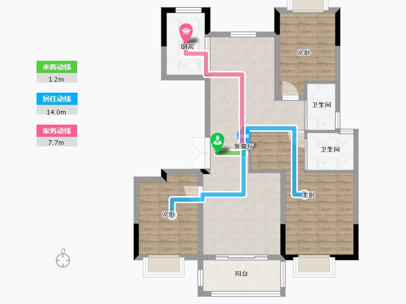 安徽省-芜湖市-翰林公馆-97.00-户型库-动静线