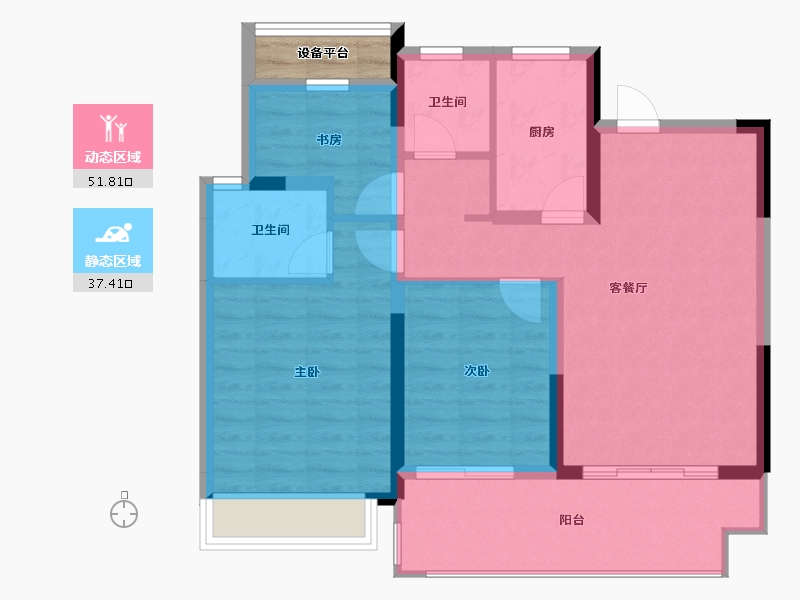 安徽省-亳州市-中铁诺德-82.19-户型库-动静分区