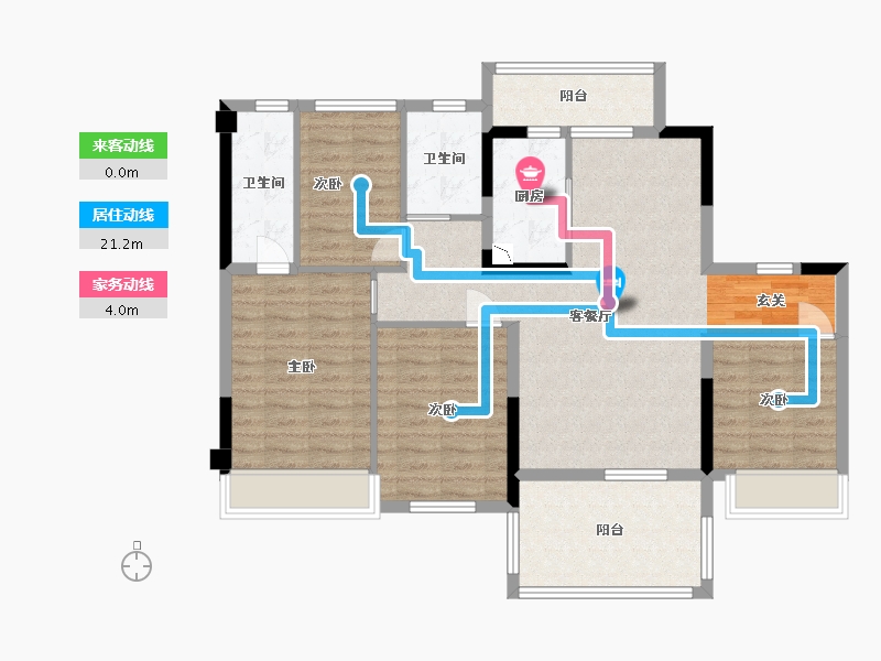 广东省-湛江市-碧桂园公园首府-104.01-户型库-动静线