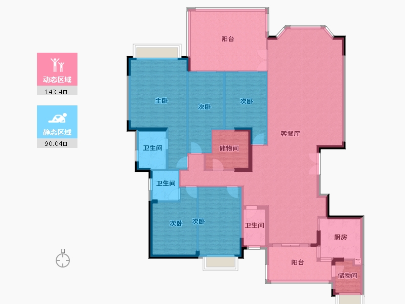 广东省-肇庆市-新世界花园-213.99-户型库-动静分区