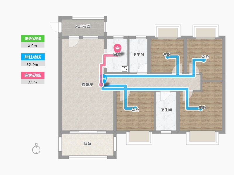 青海省-海南藏族自治州-海湾花园-93.71-户型库-动静线