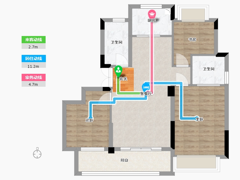 浙江省-衢州市-贝林・金誉府-75.21-户型库-动静线