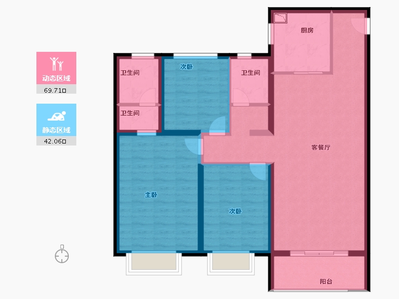 河北省-邯郸市-永年美的城-100.15-户型库-动静分区