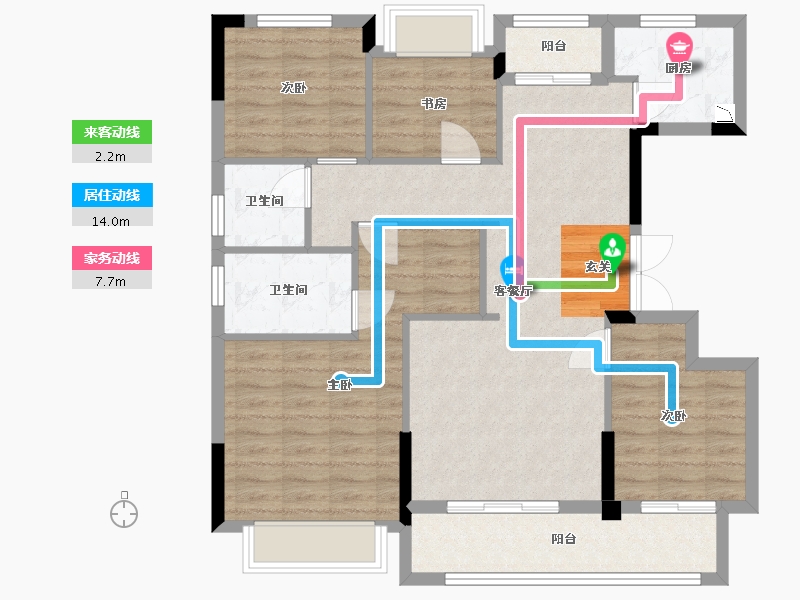 浙江省-衢州市-贝林・金誉府-95.96-户型库-动静线