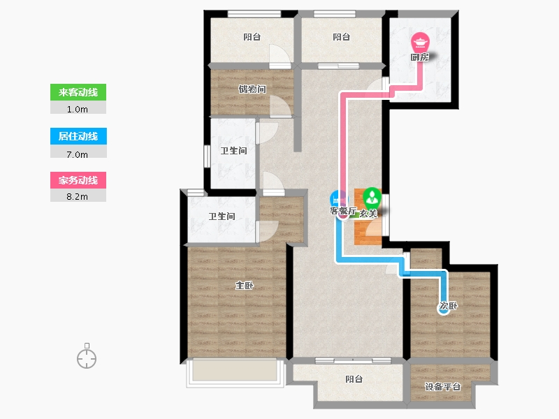 河南省-南阳市-新旭・京华府-103.39-户型库-动静线