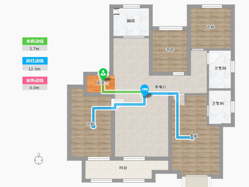 河北省-廊坊市-融创・时代壹号-96.29-户型库-动静线