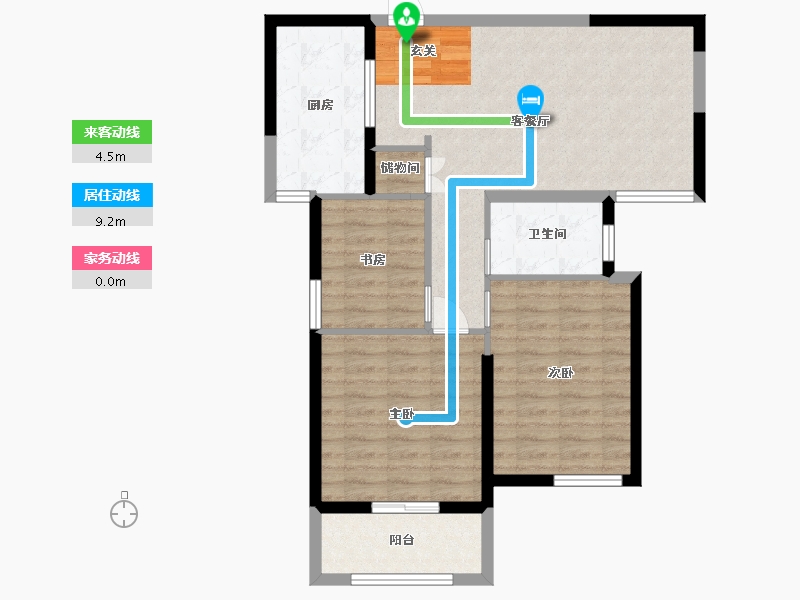 湖北省-武汉市-城投秀水青城-80.03-户型库-动静线