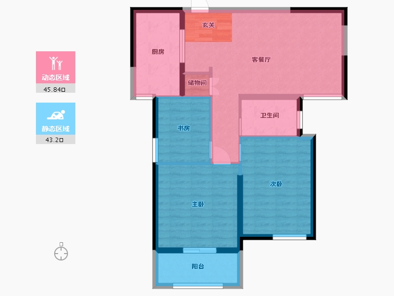 湖北省-武汉市-城投秀水青城-80.03-户型库-动静分区