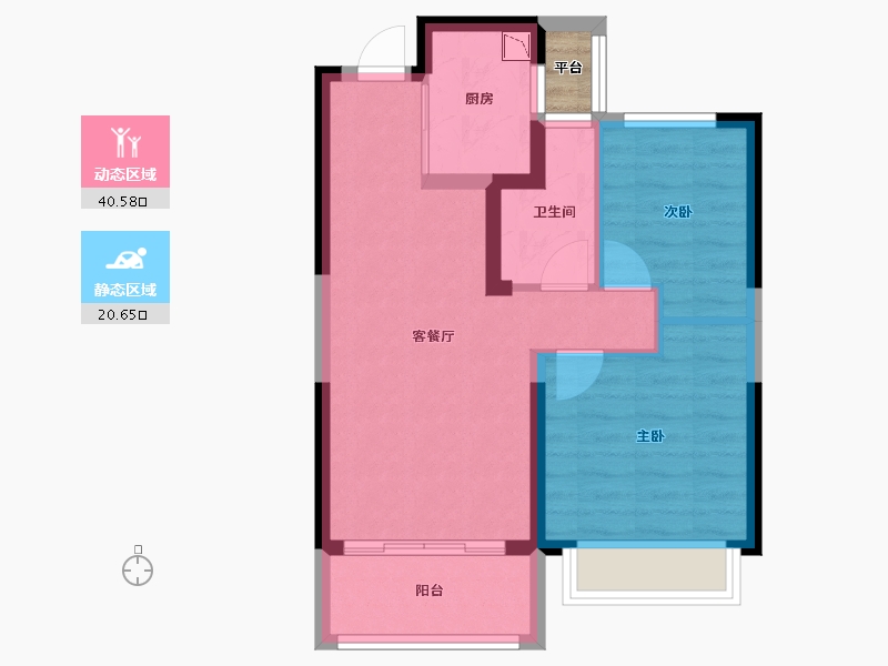 浙江省-温州市-融创翡翠海岸城-55.21-户型库-动静分区