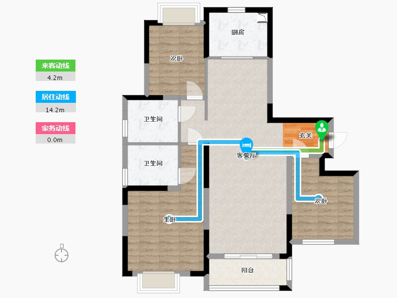 湖北省-武汉市-汉津阳光城-97.62-户型库-动静线