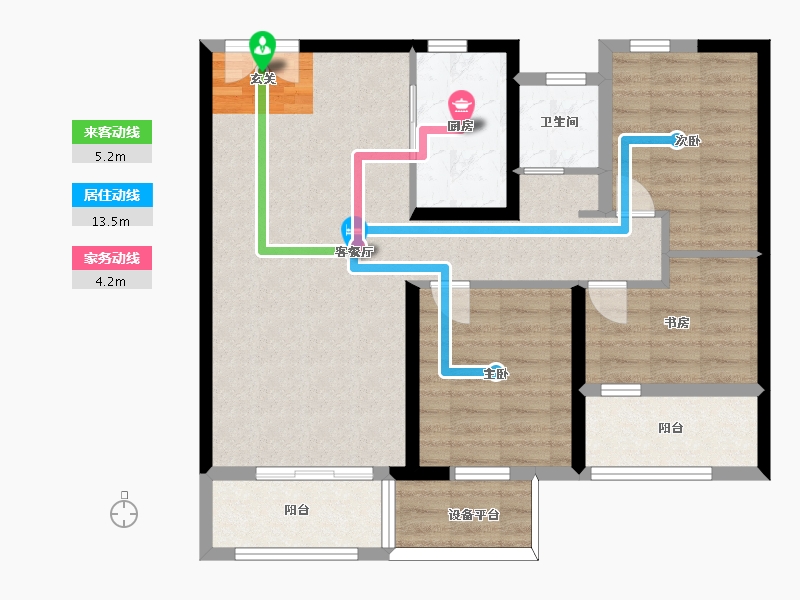 河南省-南阳市-新旭・京华府-87.50-户型库-动静线