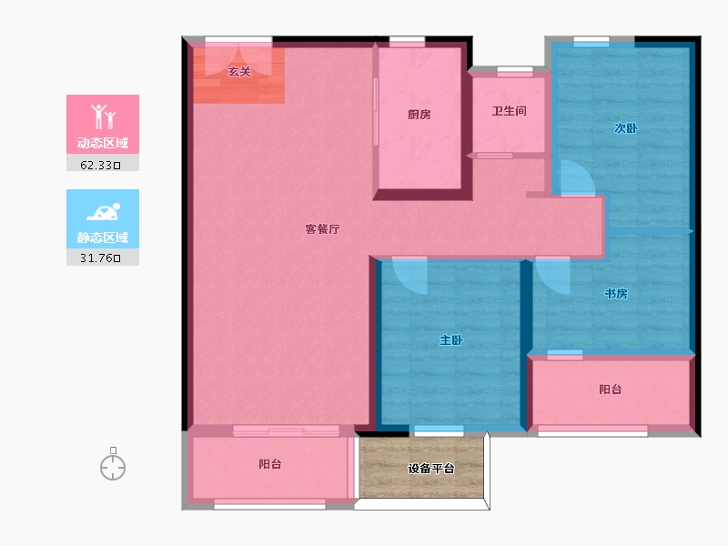 河南省-南阳市-新旭・京华府-87.50-户型库-动静分区