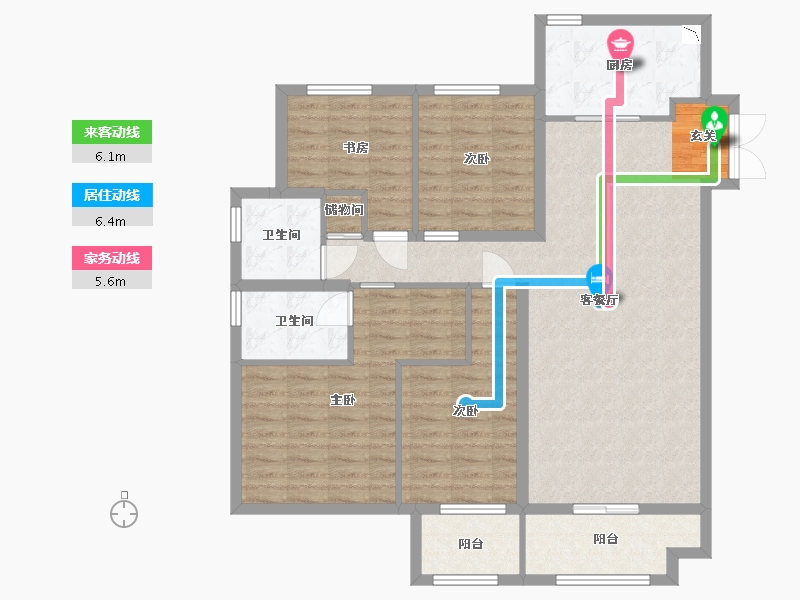 河北省-廊坊市-远洋・琨庭-110.40-户型库-动静线