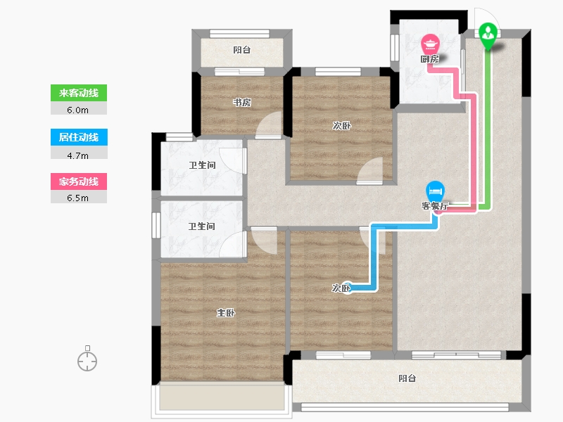 浙江省-温州市-悦珑府-96.00-户型库-动静线