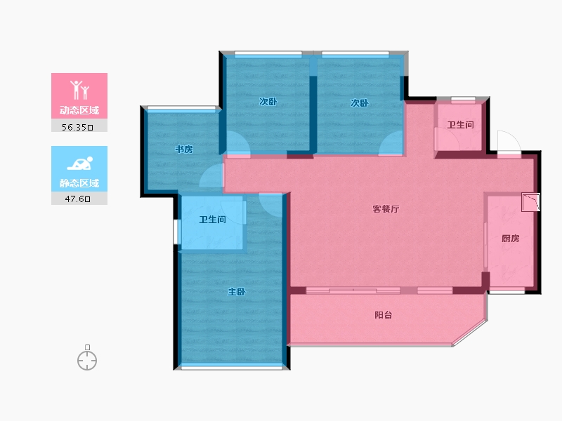 四川省-成都市-明信仕林悦府-93.27-户型库-动静分区