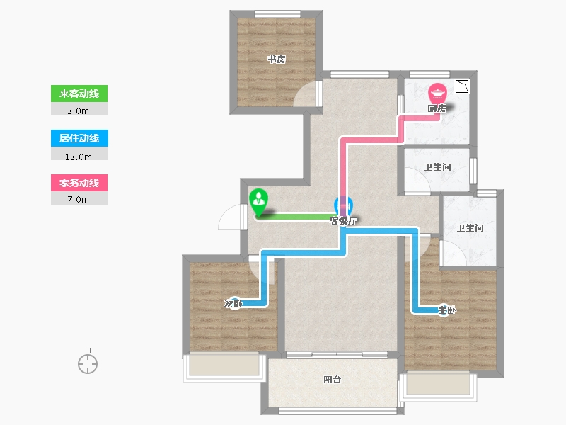 浙江省-温州市-华侨城欢乐天地-92.00-户型库-动静线