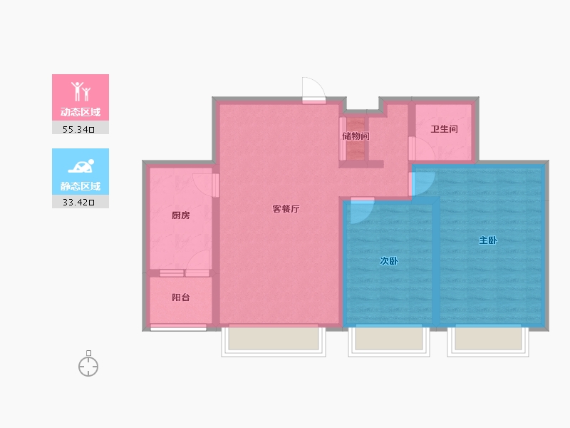 黑龙江省-大庆市-瀚城国际二期-78.77-户型库-动静分区