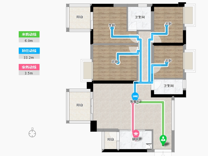 广西壮族自治区-南宁市-启迪亮2期科技公寓-95.01-户型库-动静线